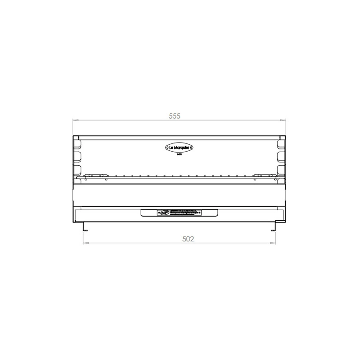 Barbecue Charbon Vulcain INOX 54 X 32 - Le Marquier 2 Barbecue Charbon Vulcain INOX 54 X 32 - Le Marquier – Image 2