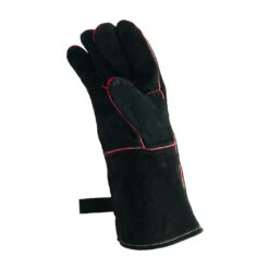 Paire Gants Barbecue Cuir Noir - Nordic Flame -Gril De Cuisine gants barbecue cuir nordic flame 0085382675602 3