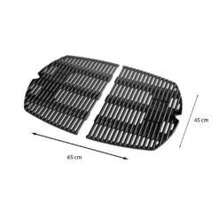 Grille De Cuisson Fonte émaillée Q300/Q3000 - Weber -Gril De Cuisine grille de cuisson pour q300 barbecue a gaz weber 0077924038853 2