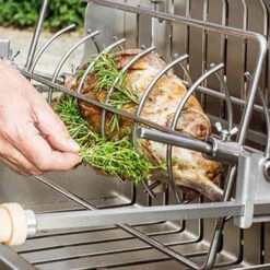 Barbecue Charbon Mendy Inox Marin + Chariot Inox + Tournebroche - Le Marquier -Gril De Cuisine mendy inox sur chariot le marquier 3339380167155 3