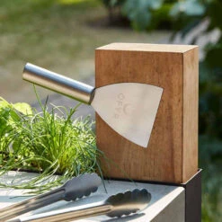 Brasero Plancha Island Corten PRO 100 Bois De Teck + Housse - Ofyr -Gril De Cuisine ofyr island pro 100 teck 2020000022121 6