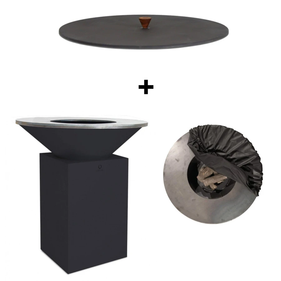 Pack Brasero Classic 100 Noir + Couvercle - OFYR 1 Pack Brasero Classic 100 Noir + Couvercle - OFYR