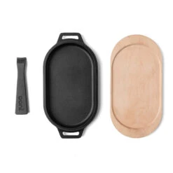 Poêle Ovale Fonte + Manche Amovible + Base En Bois - Ooni -Gril De Cuisine poele ovale fonte ooni 5060568342023 3